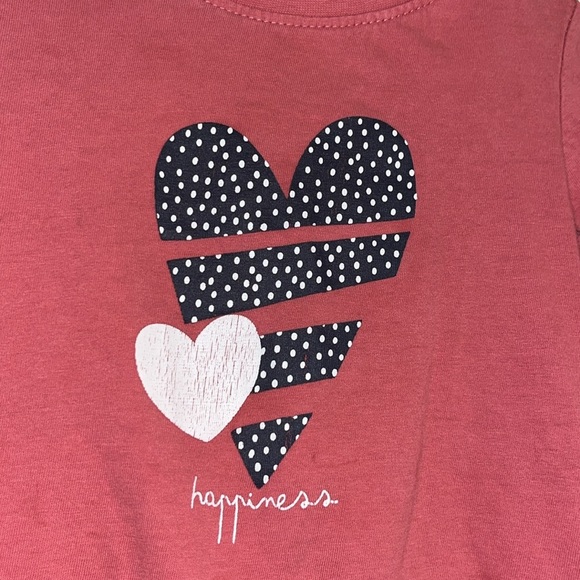 KITZBERG Infant Girls 18-24mo Happiness Hearts Long Sleeve Tunic Ruffles Pink - Picture 2 of 7